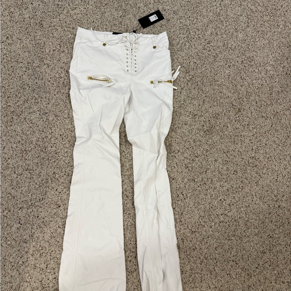 Fashion Nova White Wide Leg Pants